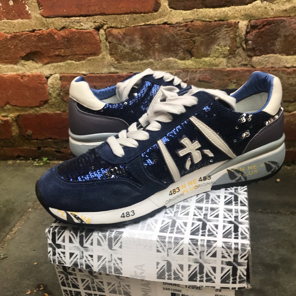 Premiata blue sequins sneakers size 39